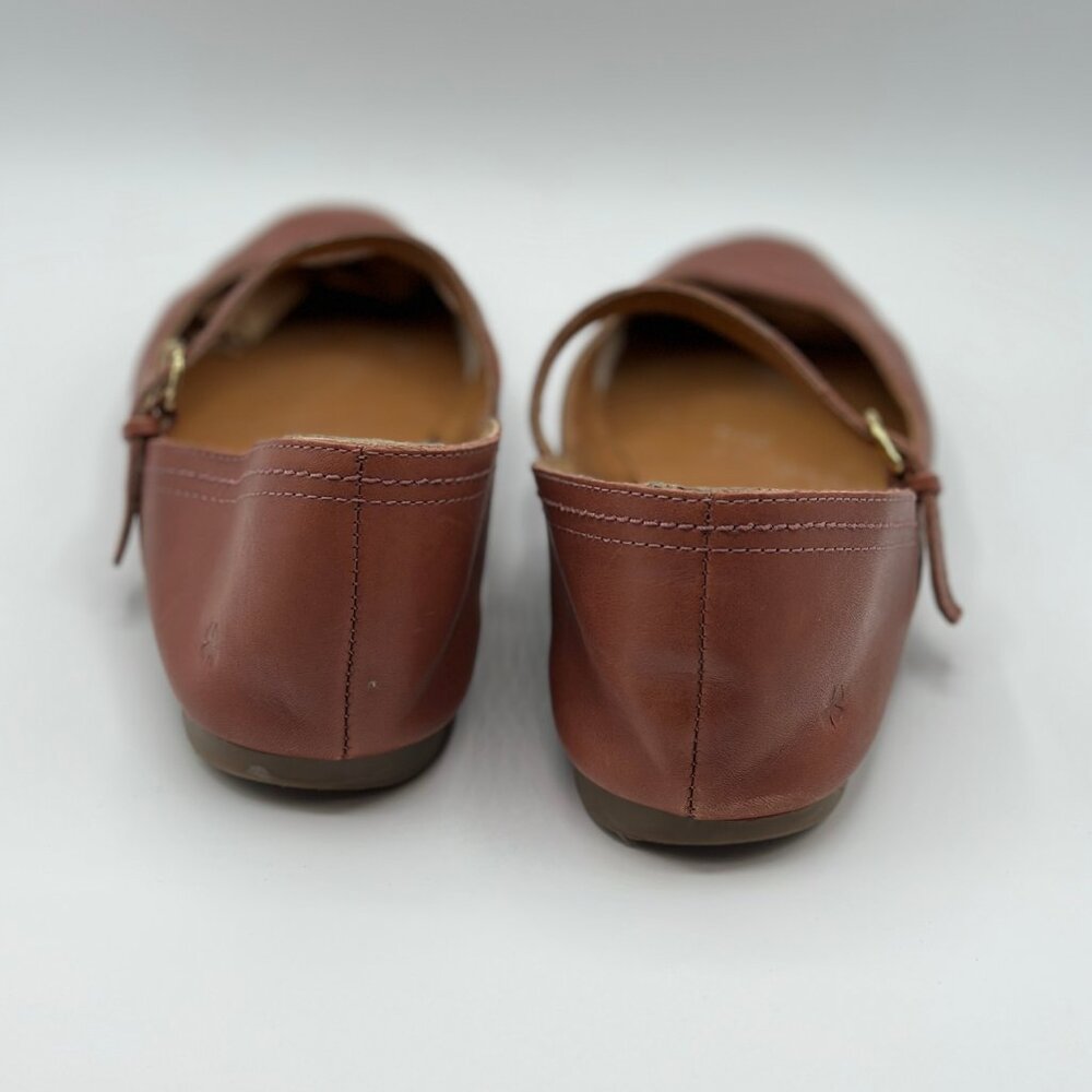 Lucky Brand Women's Albajane Flat Mary Jane Flat in Henna Brown Leather Size 10 - Picture 5 of 9